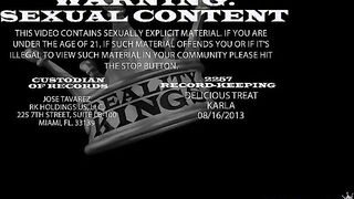 Karla rides Cowgirl and gets pounded Doggystyle.