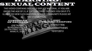 Megan gets fucked on film for the first time.