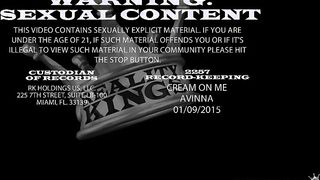 Avinna gets fucked and jizzed on for the first time on cam.