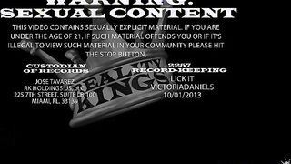 Victoria rides a hard cock in the reverse cowgirl position.      