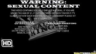 Lucy has an intense orgasm on George's hard cock.