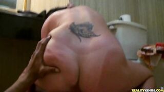 Alexcia rides cowgirl and reverse cowgirl.