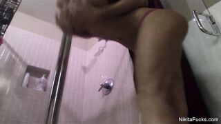 Nikita's hot solo shower