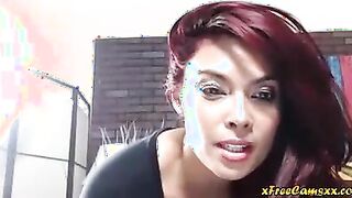 Sexy curvy big tit milf shos off her sexy body on webcam