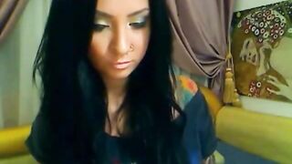 Stunning Tatooed Webcam Girl Masturbates