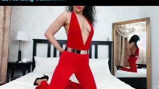 Webcam Girl In Hot Red Outfit