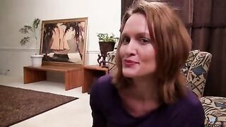 Naughty milf Camille Johnson teases her firm tits and puffy nipples. She sucks all over a purple toy before inserting it inside of her pink wet twat toy fucking her cum hungry twat to orgasmic pleasures.