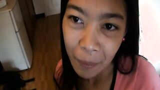 Petite young Filipina girl Marie knows how to suck and fuck cock