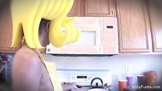 Abigail Mac fucking a cucumber