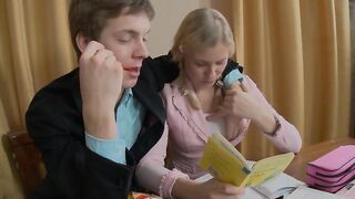 Cute pigtailed blonde teen gets a hardcore fuck in HD