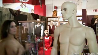 Hot Porn Star Fucks At  A Sex Shop