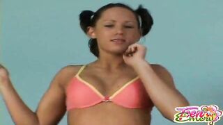 Chick shows her clit