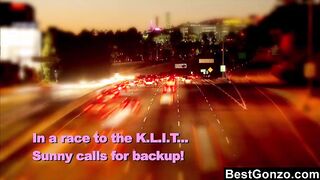 Big boobed Latina gets a load from her favorite DJ