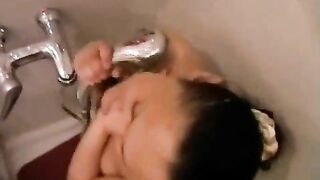 Girls gets out of shower onto cock