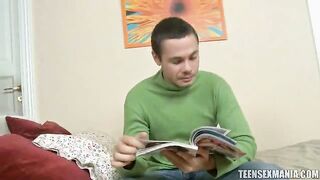 Horny teen banged hard