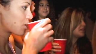 Drunken whore drilled in public