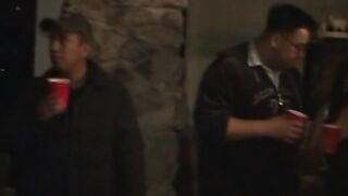 Wild threesome in club