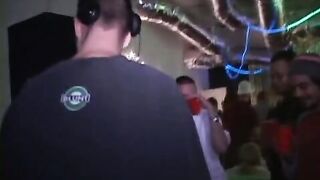 Party girl fucks cock