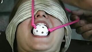 Submissive Angelina punished