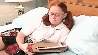 Red haired schoolgirl