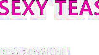 girl in thong doing tease dance at home