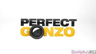 GiveMePink Teenage newcomer oils up her teen pussy