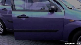 Fat blonde seduces husband