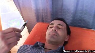 Mature fatty in a threesome