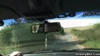 Granny is a cock taker and he loves her