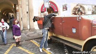 Seduction of a grandma for sex