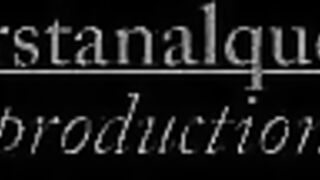 Blonde girl with tan lines on tits and pussy fucked in her ass