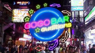 Very skinny Thai girls gogo bar audition naked